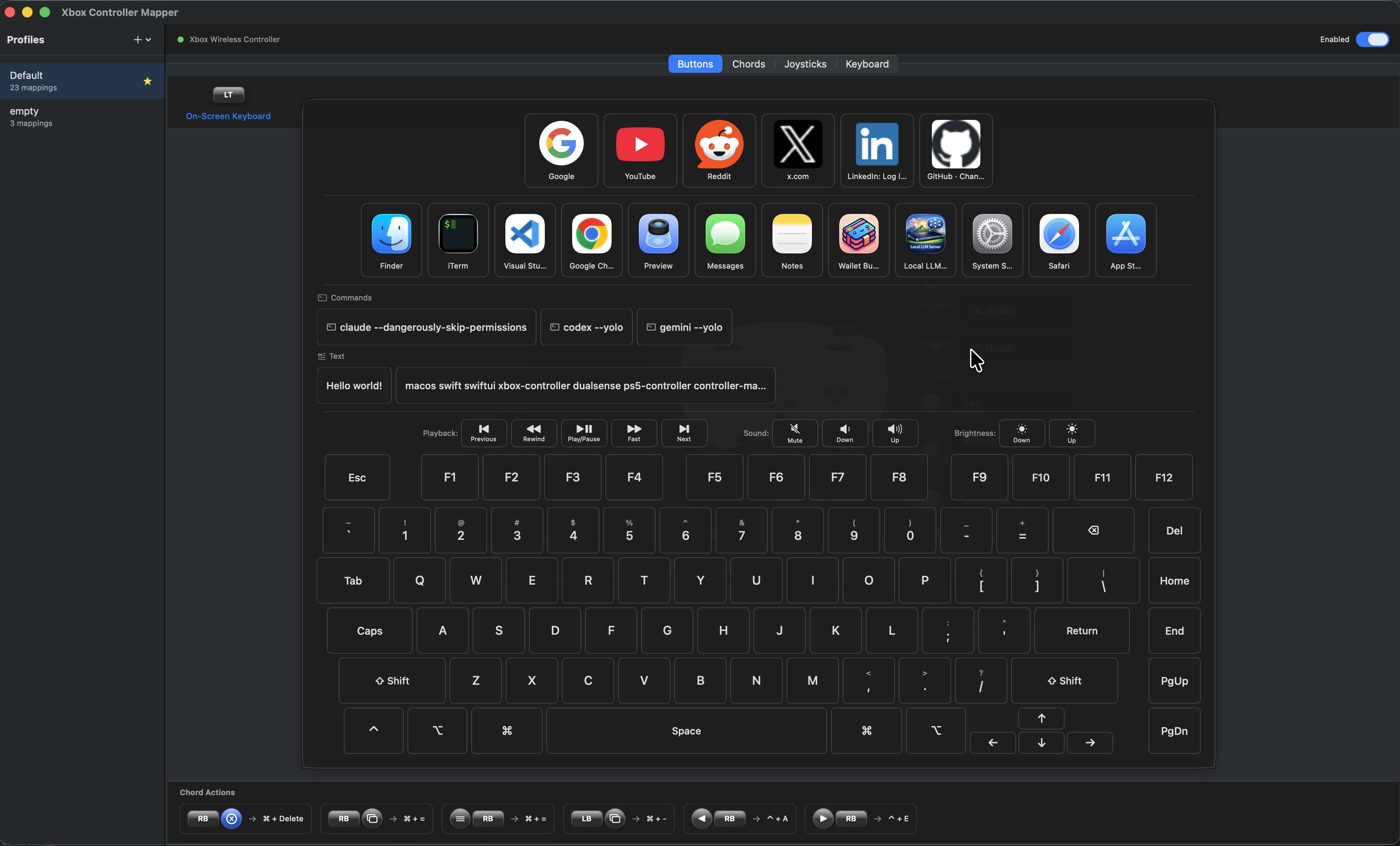 Xbox controller on-screen keyboard for typing without physical keyboard - couch computing